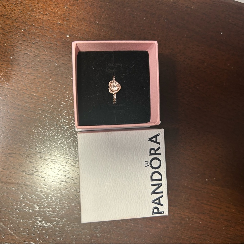 pandora rose gold heart ring